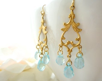 Chandelier Crystal Earrings Marie Antoinette Earrings Chandelier Bridal Earrings Gold Victorian Rococo Crystal Chandelier Earrings Gift