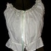Antique Victorian Edwardian Camisole Corset Cover Undergarment Blouse Handmade Lace M-L