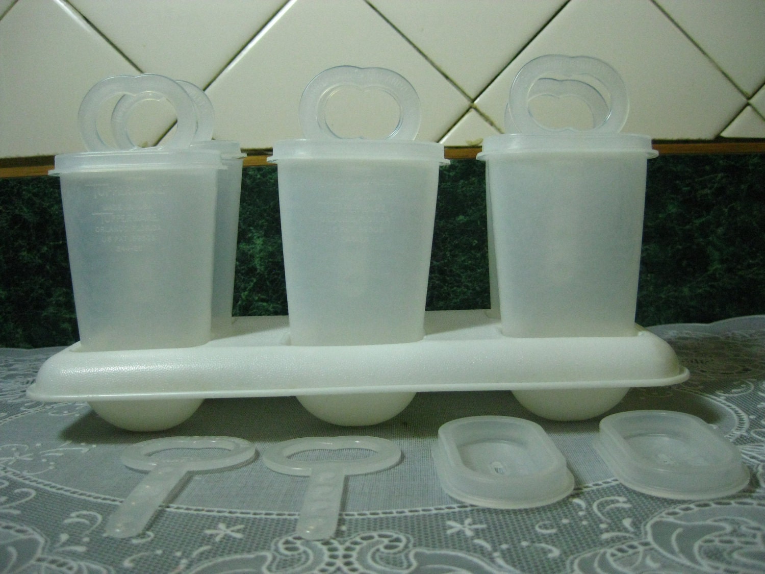 Vintage Tupperware Ice Tups Popsicle Mold Set