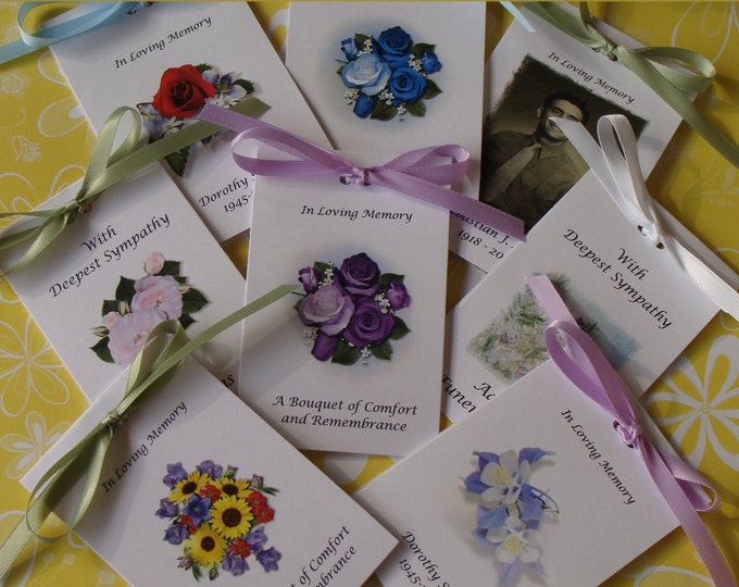 Memorial Sympathy Keepsake Gift Favors Flower Seeds for Funeral or Wake Keepsake