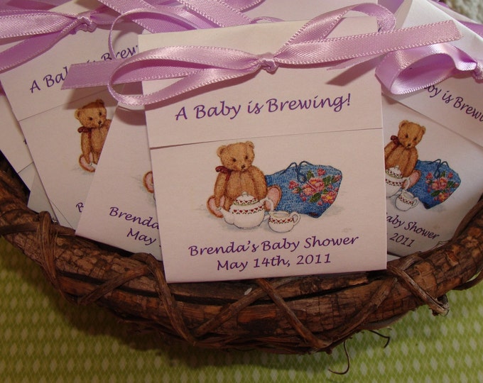 Baby Shower Tea Bag FavorsTeddy bear teap party themed favors that are Sweet and Adorable