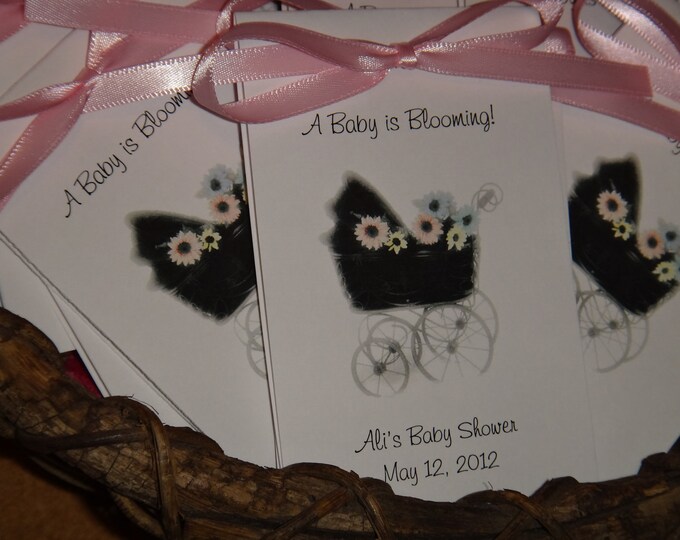 Black Buggy Baby Shower Wildflower Flower Seeds Party Favors SALE CIJ Christmas in July