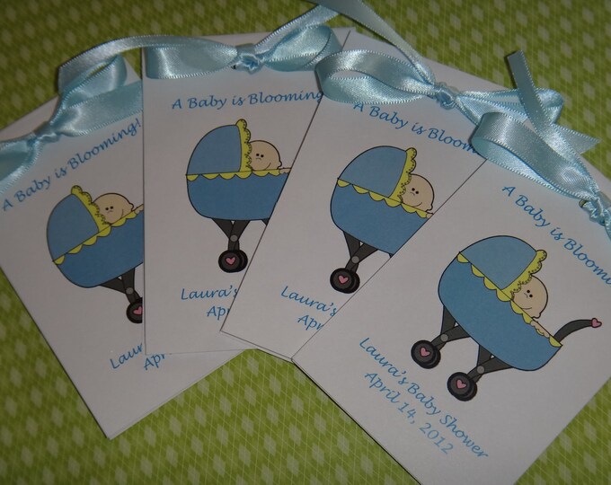 Blue Buggy Baby Boy Baby Shower Flower Seeds Party Favors for Baby Sprinkle or Baby Shower Sulu Gifts