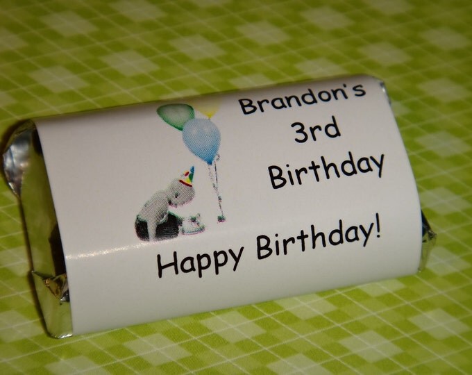 Birthday Baby Boy with Balloons Candy Wrappers 1st 2nd 3rd Birthday Party Candy Bar Wrappers