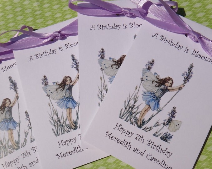 Classic Flower Fairy Flower Seeds Packets Party Favors Hints of Blue & Lavender for a Baby Shower 1st 2nd 3rd Birthday Celebration