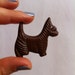 Vintage Celluloid Scottie Dog Brooch Pin