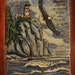 Handcarved Bible Cover Lighthouse and Eagle