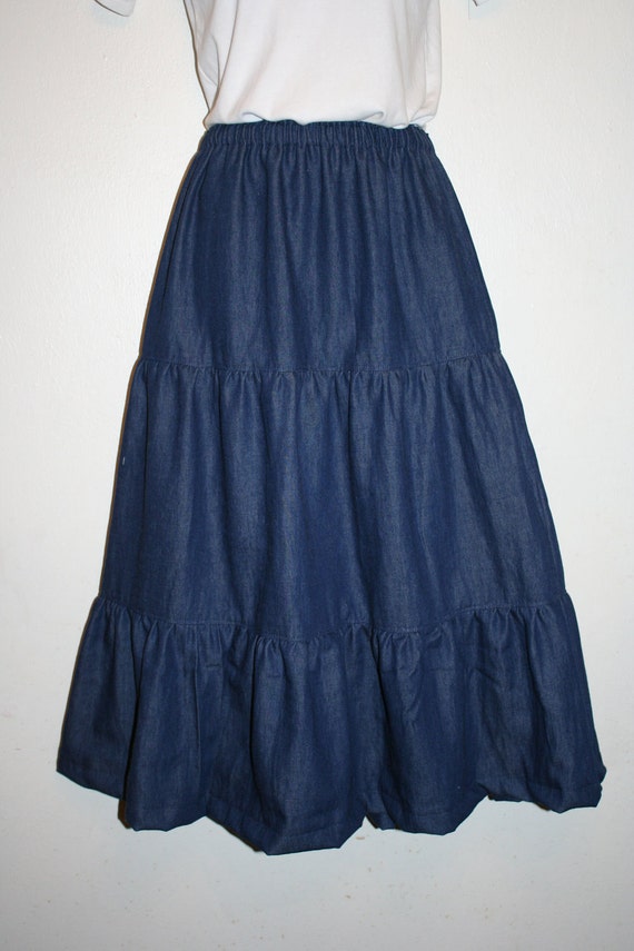 Items similar to Custom Made Women's Skirt, Women's Denim Skirt, Jean ...
