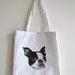 Boston Terrier White/Orange/Grey Logo Tote Bag FREE SHIPPING