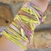 Extra Long Wrap Bracelet Made out of Recycled Tie Dyed T-Shirt Yarn, T Shirt Yarn