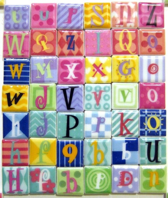 SALE GANZ TILES 46 Ceramic Mosaic Letter 1 inch