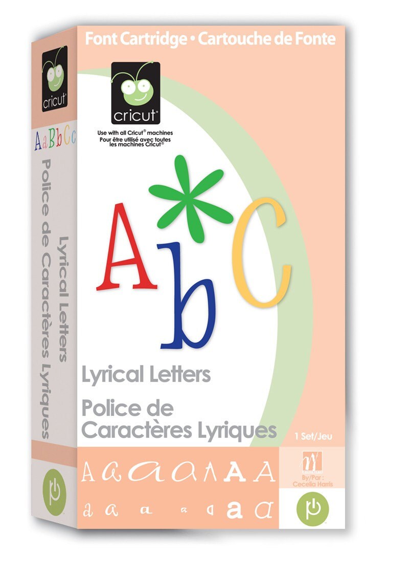 Lyrical Letters Cricut Cartridge 7 Fonts New NIB Fast Shipping