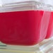 Vintage Pyrex - Red Primary Refrigerator Dish.
