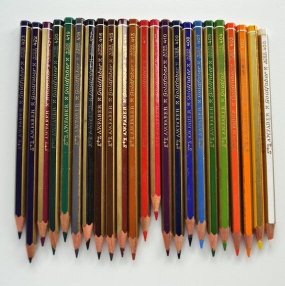 Vintage Colored Pencils Faber Castell Goldfaber Boxed