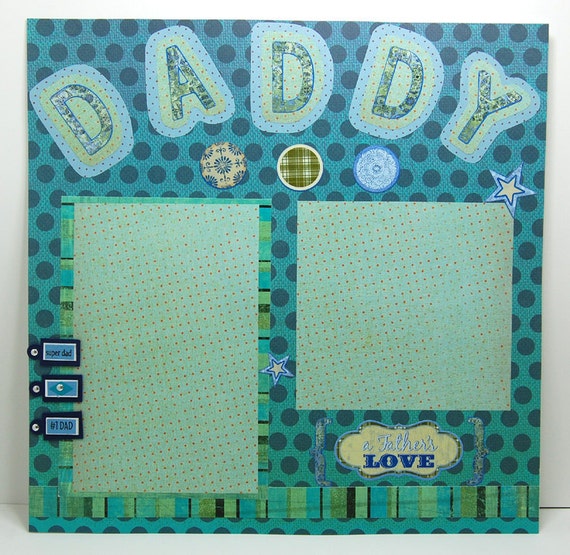 Scrapbook Layout Dad Father 2 page 12x12