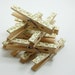 Rustic Clothespins cream and green florals set of 10