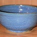 Blue pottery serving bowl, entertaining, popcorn bowl, salad bowl, vegetable bowl