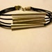 Silver Stacked Bracelet: Cylindrical Bead Multi Strand Bracelet