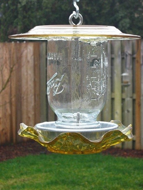 Vintage Glass Bird Feeder 5175