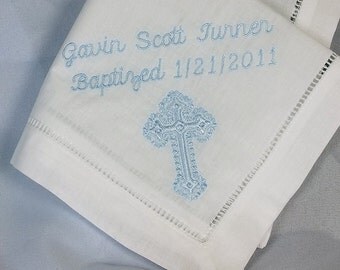 Baptism Gift Boy | Godchild Gift | Godchild Keepsake | Personalized Godchild Baptism Gift Handkerchief H403B
