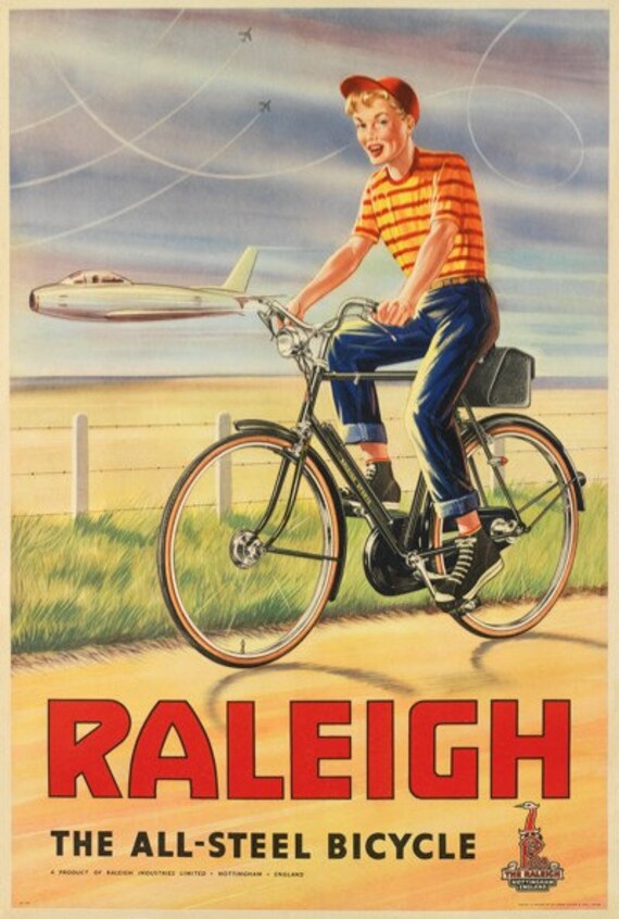 Raleigh Bicycle Poster 1434 6 sizes