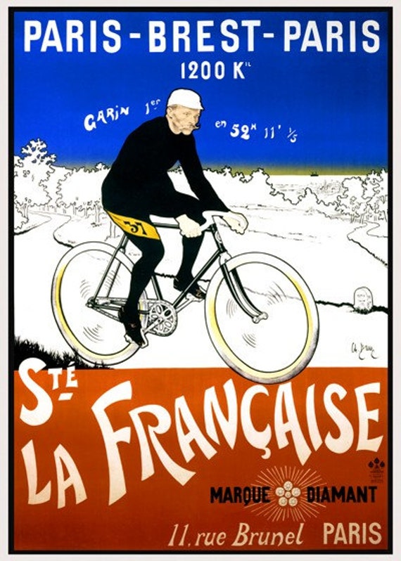 Paris-Brest-Paris Bicycle Poster 1295 6 sizes