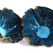 Ceramic pumpkin bowls, autumn decor, Squash bowls in midnight blue