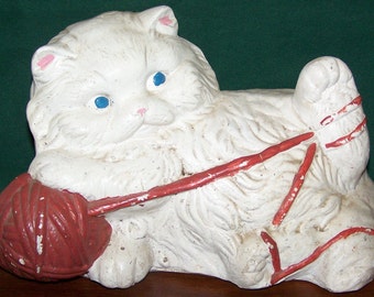 Vintage Carnival Chalkware Cat Bank