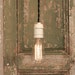 Vintage Lighting with Vintage Porcelain Socket from the Scranton Lace Factory and Reproduction Cotton Twist Wire