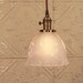 Lighting with Vintage Holophane Opaque Shade with Gorgeous Ruffled Edge