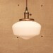 Pendant Light with Schoolhouse Glass Design and Reproduction Wire