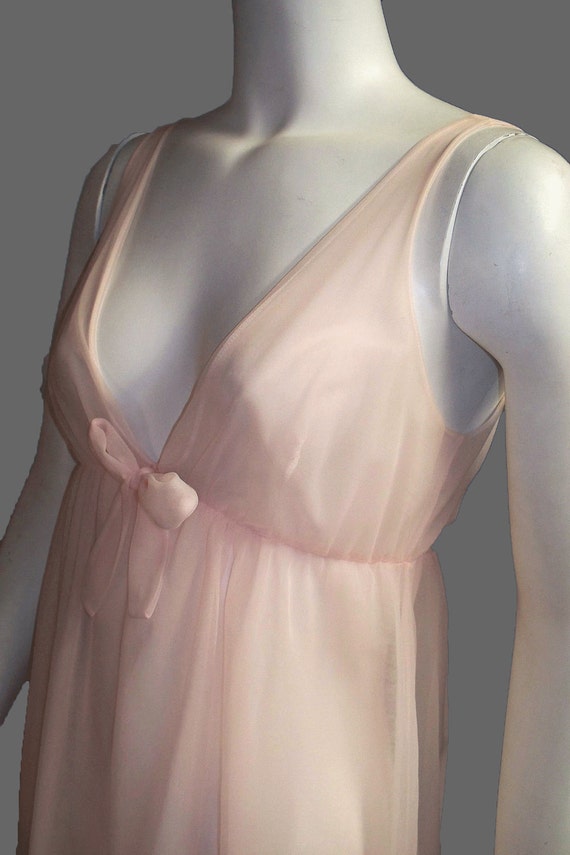 PInk Marabou Peignoir Set Robe And Gown 1960s Small Medium