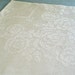 Damask Linen Napkins with Swags of Roses and Mill Mark, Set of Ten