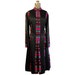 Vintage 1960s ADELE SIMPSON - 60s Dress Designer Couture Quality Embroidered Satin Ethnic Floral Dress Large