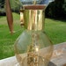 Vintage Mid Century Large Glass Coffee Carafe with Cork / Wood Lid Signed Georges Briard