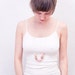 Modern Natural Beaded Necklace - beige and baby pink with natural quartz stone