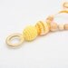 Nursing Necklaces for mom and baby - orange and yellow with coconut circle pendant