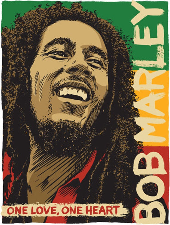 Bob Marley Pop Art Print 18x24 By Redrobotcreative On Etsy