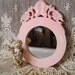 Shabby Paris Pink Round mirror, elegant, distressed, pink, romantic