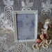 Shabby Cottage metal frame, creamy white, distressed, 4 x 6 photo