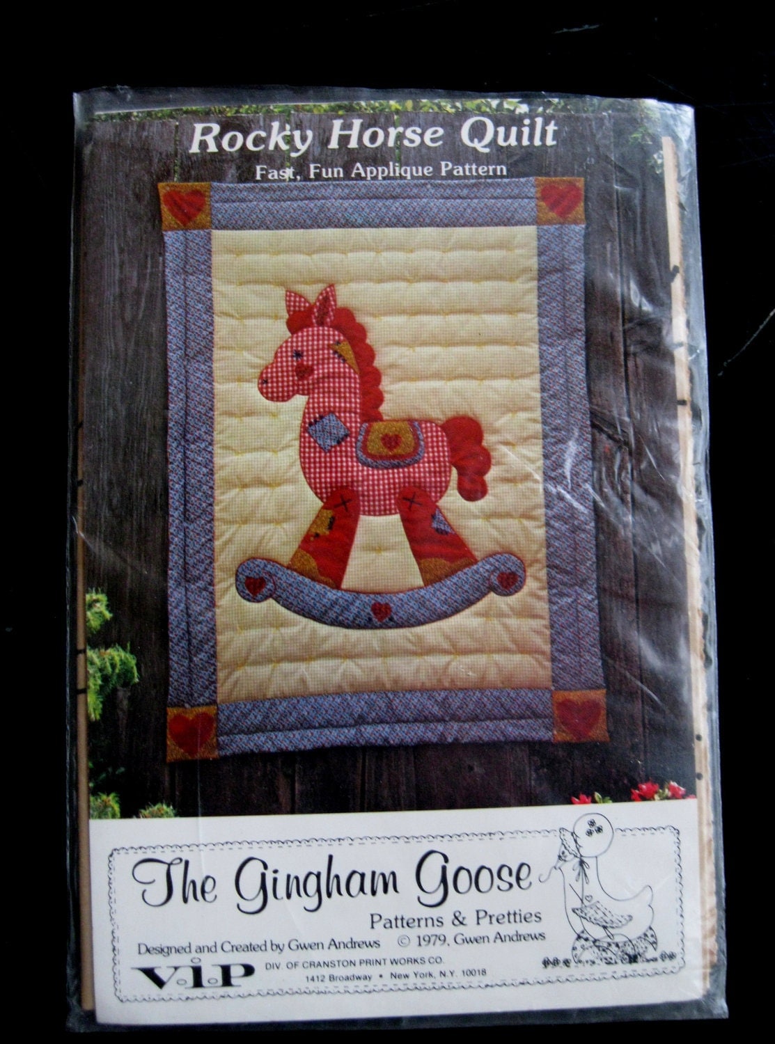Rocking Horse Baby Quilt Pattern 45 x 60 Machine or Hand