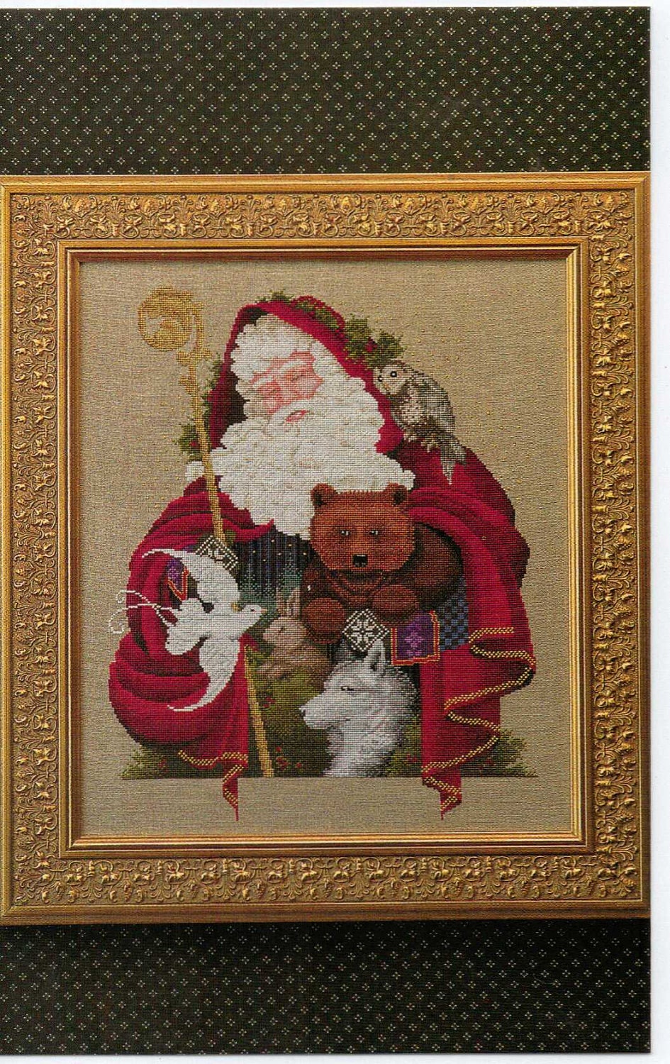 Cross Stitch Chart Santa of the Forest Lavender and Lace L & L