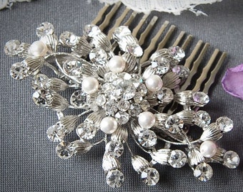 The Bella Austrian Crystal Vintage Bridal Hair Comb - Gold