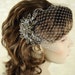 Classic Birdcage Veil, French Veiling, Wedding Bridal Veil, Bridal Bandeau, Vintage Style Wedding Bird Cage Veil, Avail. in White or Ivory -