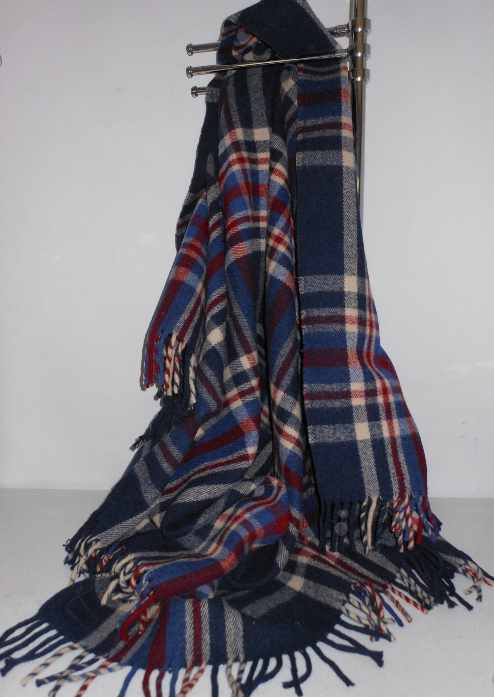 Troy Blanket Mills Throw Stadium Robe Wool Plaid