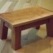 rustic /reclaimed wood/ /stool/ solid cherry /wood/ beveled edge/ Rough Sawn/step stool/foot stool/ 7"H