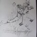 Vintage Football Print Poster Sketch - Harold Jackson - 11 x 14