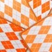 CLEARANCE-Orange Argyle Blank Notecards Set of 4 with Matching Embellished Envelopes