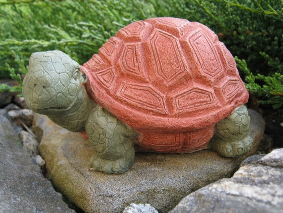 Turtle Statue Concrete Cement Turtles Painted Turtle Cement