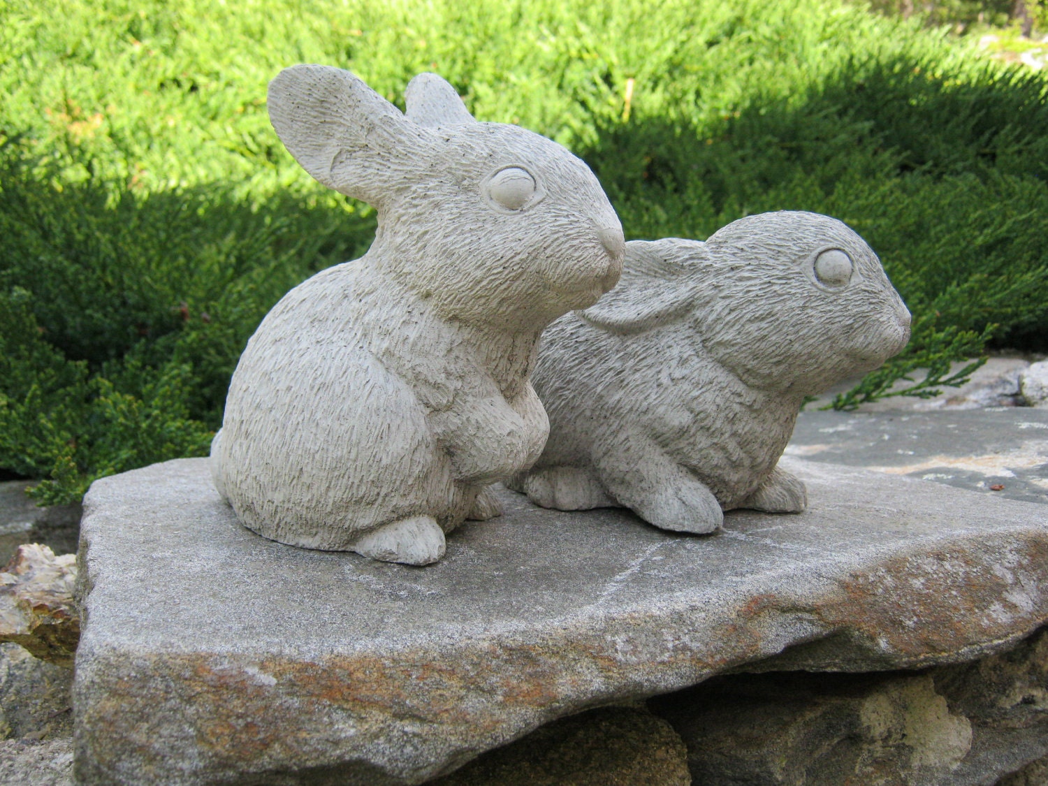 Rabbit Statues Garden Rabbits Garden Bunnies Concrete